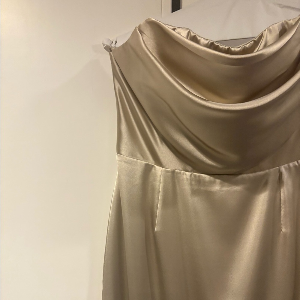 Champagne Strapless Dress - Picture 2 of 5